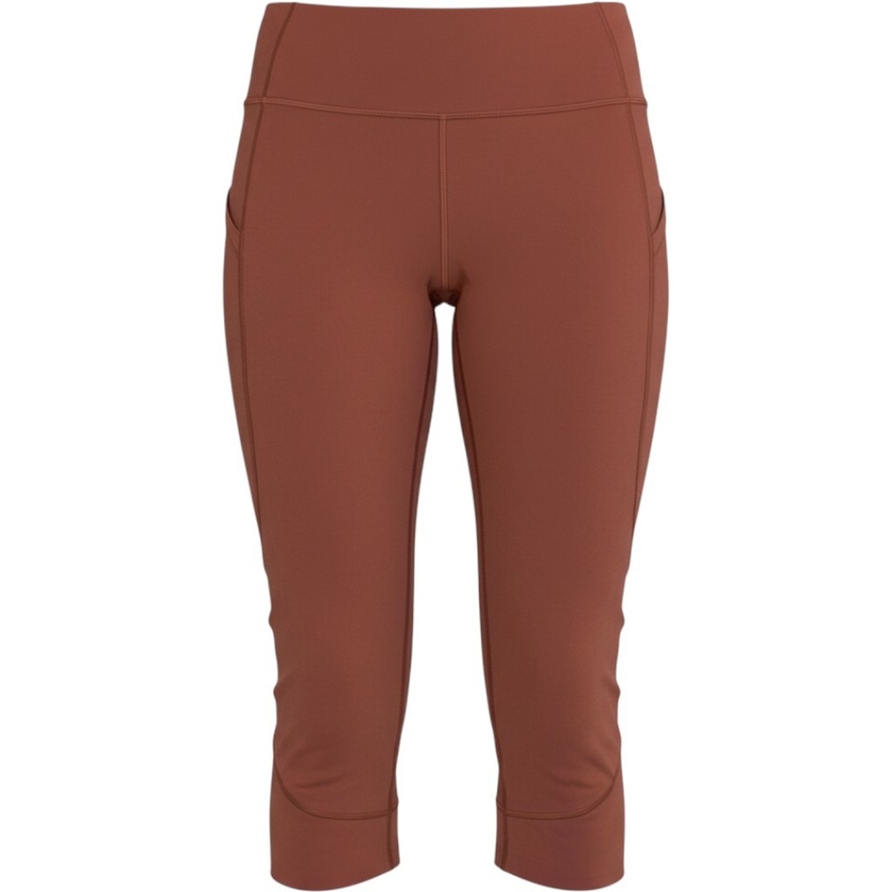 Lululemon In Movement Crop Leggings Womens 6 Rust Terracotta Everlux Yoga Active
